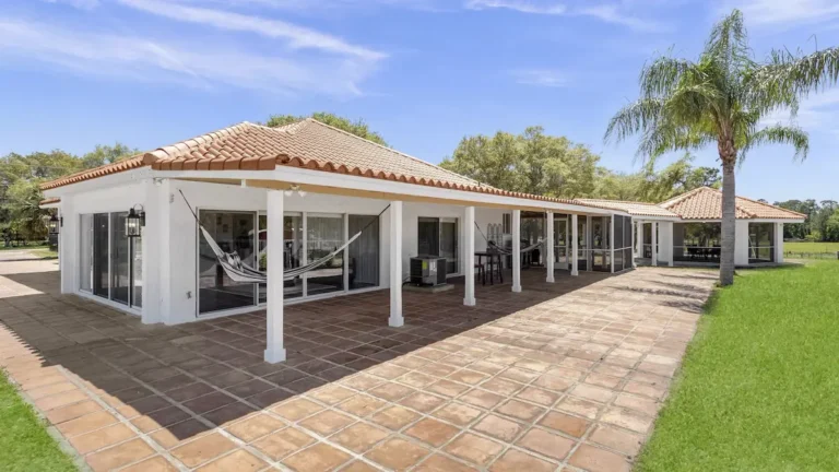 Outside patio with BBQ Grill leading into the screened-in Gazebo